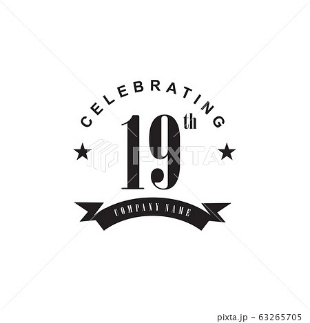 19th year anniversary logo design vector template 19th year anniversary logo design vector template 63265705