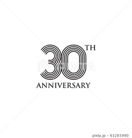 30th year anniversary emblem logo design vector 63265990