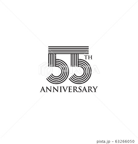 55th celebration anniversary emblem logo design 63266050