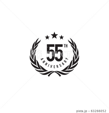 55th celebration anniversary emblem logo design 63266052