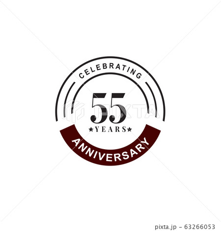 55th celebration anniversary emblem logo design 63266053