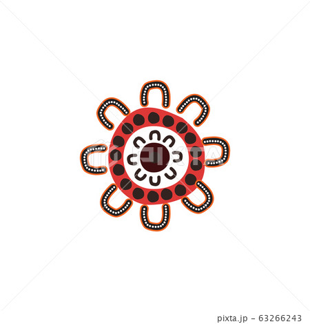 Aboriginal art dots painting icon logo design 63266243