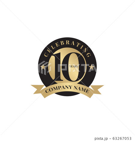 10th year celebrating anniversary emblem logo 63267053