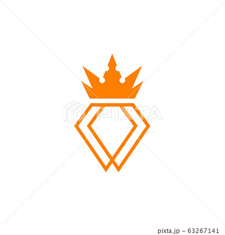 Diamond with crown logo design vector template 63267141