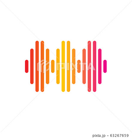 Music wave podcast logo design vector template Music wave podcast logo design vector template 63267659