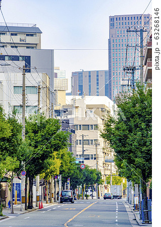 大阪市内　都市風景　堂島大橋北詰付近 63268146