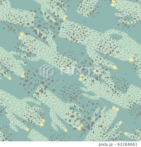 Cactus seamless pattern in doodle style. Cacti Cactus seamless pattern in doodle style. Cacti 63268661