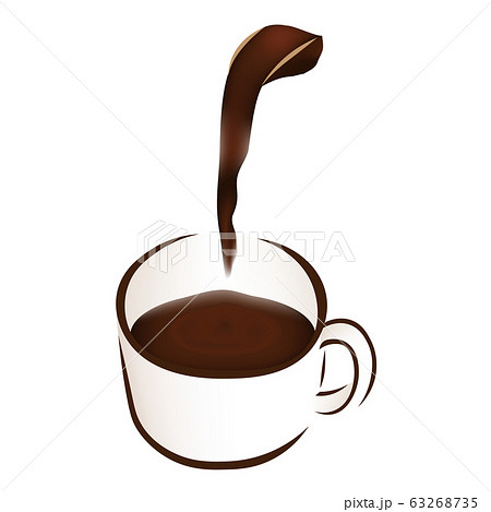 コーヒーカップにコーヒーをそそぐ 63268735