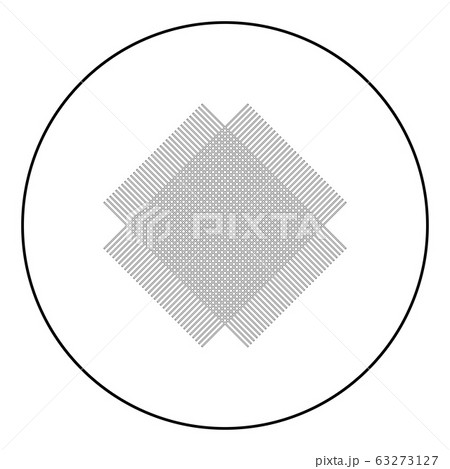 Grid from lines Symbol of fabric icon in circle 63273127