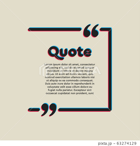 Vector template a creative quote bracket square 63274129