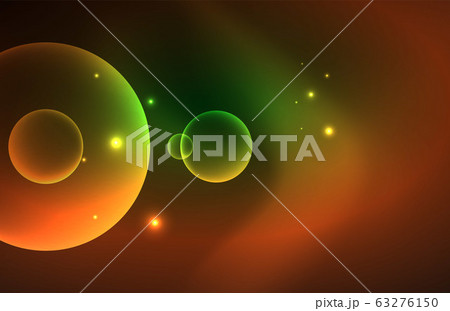 Neon shiny transparent glowing circles with light effects. Techno futuristic vector abstract background For Wallpaper, Banner, Background, Card, Book Illustration, landing page Neon shiny transparent glowing circles with light effects. Techno futuristic vector abstract background For Wallpaper, Banner, Background, Card, Book Illustration, landing page 63276150