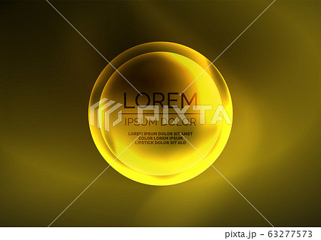 Glowing neon shiny transparent bubbles, glass circles or bio cell concept. Techno futuristic vector abstract background For Wallpaper, Banner, Background, Card, Book Illustration, landing page 63277573