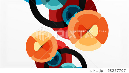 Abstract background, trendy color circles geometrical composition. Vector Illustration For Wallpaper, Banner, Background, Card, Book Illustration, landing page 63277707