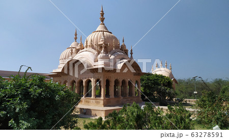 Kusum Sarovar, Govardhan, Uttar Pradesh, India - August 2019 Kusum Sarovar, Govardhan, Uttar Pradesh, India - August 2019 63278591