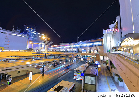 【宮城県】仙台駅西口の夜景 【宮城県】仙台駅西口の夜景 63281336