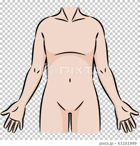 Human body parts torso color cartoon illustration material 63281999