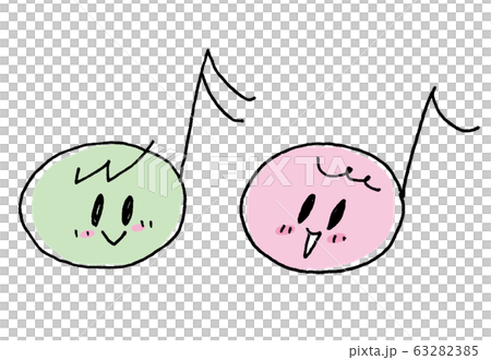 音符 笑顔のイラスト素材