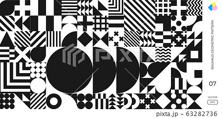 Bauhaus pattern abstract geometric shapes vector 63282736