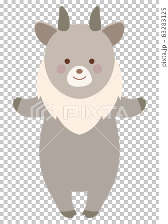 Illustration of a standing antelope 63283125