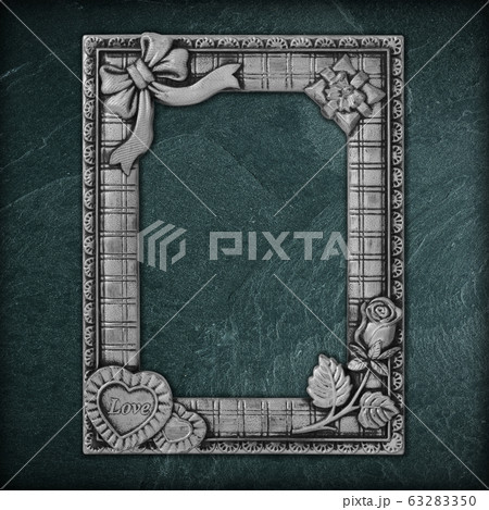 gray frame on black slate background gray frame on black slate background 63283350