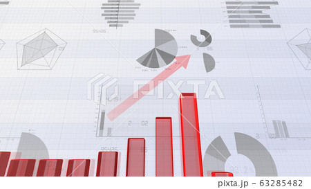ビジネス 経済 データ グラフ チャート 資料 成長 成功 3d イラスト 背景 バックグラウンドのイラスト素材