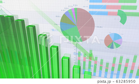 ビジネス 経済 データ グラフ チャート 資料 成長 成功 3d イラスト 背景 バックグラウンドのイラスト素材