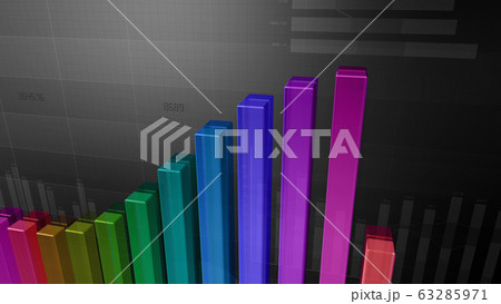 ビジネス 経済 データ グラフ チャート 資料 成長 成功 3d イラスト 背景 バックグラウンドのイラスト素材