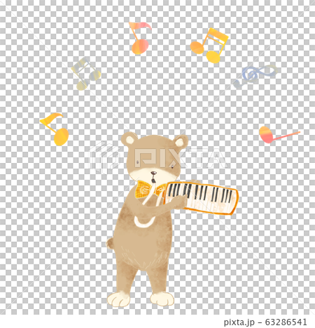 Animals playing music Bear Pianica 63286541