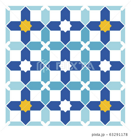 Colorful Arabic geometric ornament. Colorful Arabic geometric ornament. 63291178
