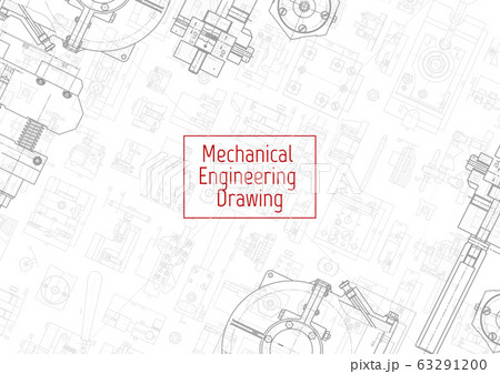 Engineering backgrounds. Mechanical engineering drawings. Cover. Banner. Technical Design. Draft. 63291200