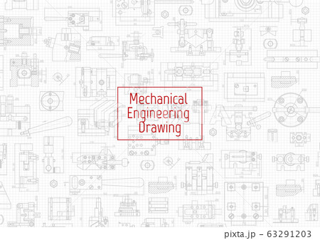 Engineering backgrounds. Mechanical engineering drawings. Cover. Banner. Technical Design. Draft. 63291203