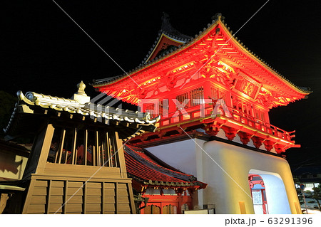 【佐賀県】武雄温泉楼門の夜景 63291396