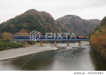 水郡線　第1久慈川橋梁を行くSL回送 63291687