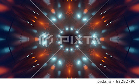 abstract futuristic kaleidoscope effect 3d rendering illustration background 63292790