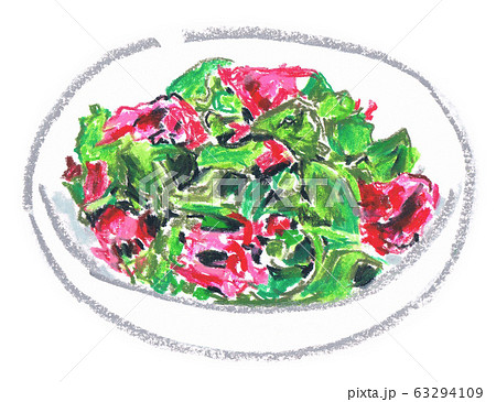 海藻サラダのイラスト素材