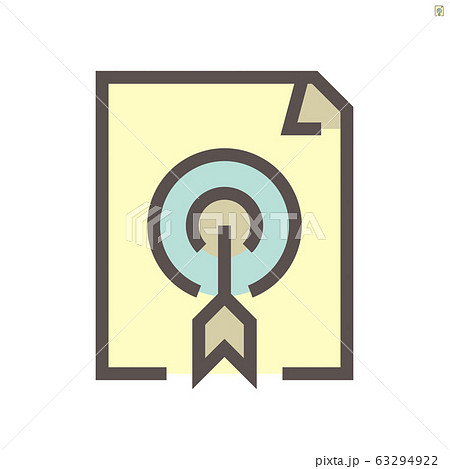 Target document vector icon design, 48X48 pixel 63294922
