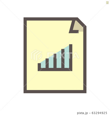 Document and business graph monitoring vector icon 63294925