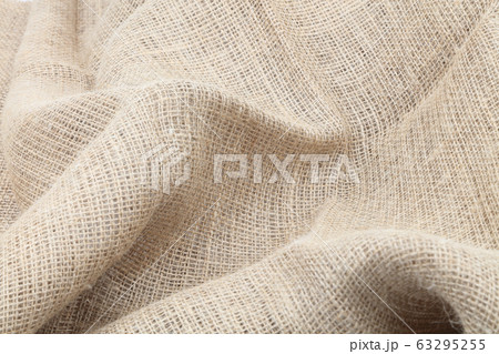 ジュート麻（布）のテクスチュア 63295255