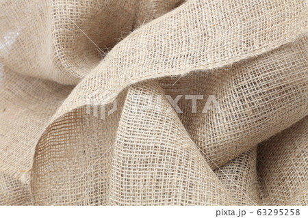 ジュート麻（布）のテクスチュア 63295258