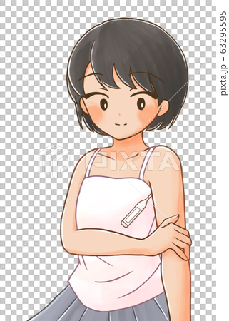 体温測定をする人のイラスト2 63295595
