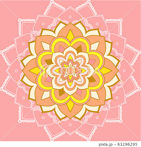 Mandala patterns on pink background Mandala patterns on pink background 63296295