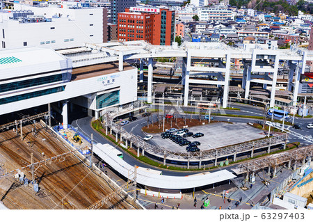 千葉駅　花の都　ちば　千葉市　中心部　ターミナル　繁華街　都市風景　千葉　風景　交通　駅前　繁華街 63297403