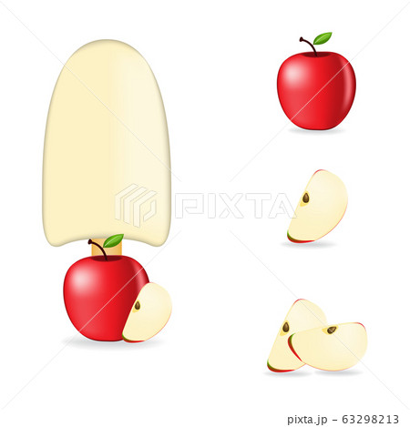 Vector illustration of colorful Fresh apple ice 63298213