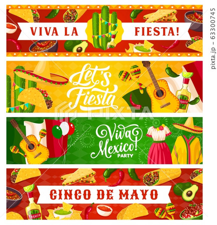 Cinco de Mayo Mexican holiday banners 63300745