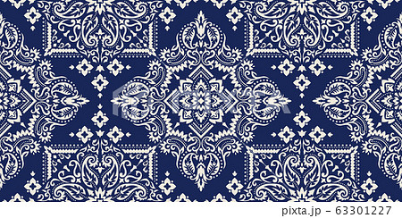 Rectangular seamless Bandana Print vector design for rug, carpet, tapis, shawl, towel, textile, yoga mat. Neck scarf or kerchief pattern design. Traditional ornamental ethnic pattern with paisley. Rectangular seamless Bandana Print vector design for rug, carpet, tapis, shawl, towel, textile, yoga mat. Neck scarf or kerchief pattern design. Traditional ornamental ethnic pattern with paisley. 63301227