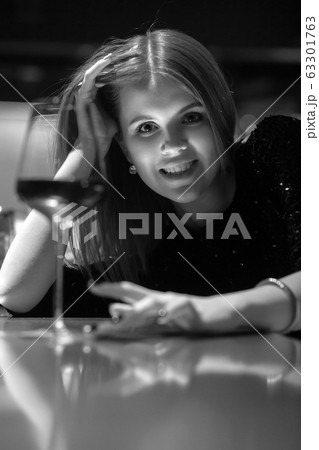 woman with wine woman with wine 63301763