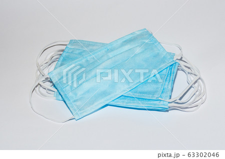Protective medical mask on white background isolate 63302046