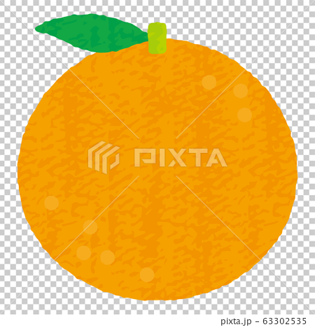 手描き風かわいいオレンジのイラスト素材