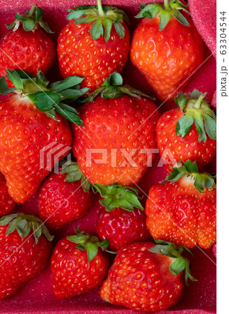 オーガニックのいちご 、箱入りイチゴ、 苺、 63304544