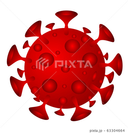 COVID-19 Coronavirus 2019 design in red illustration vector format with isolated and white background 63304664